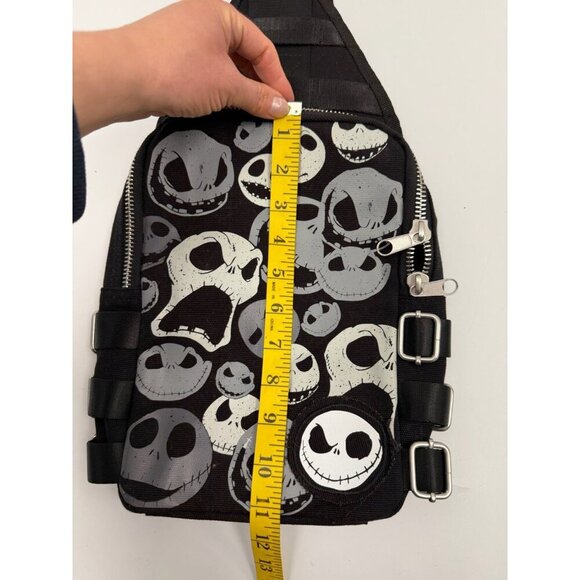Disney Parks Nightmare Before Christmas Jack Black Canvas Sling Bag Backpack main image 7
